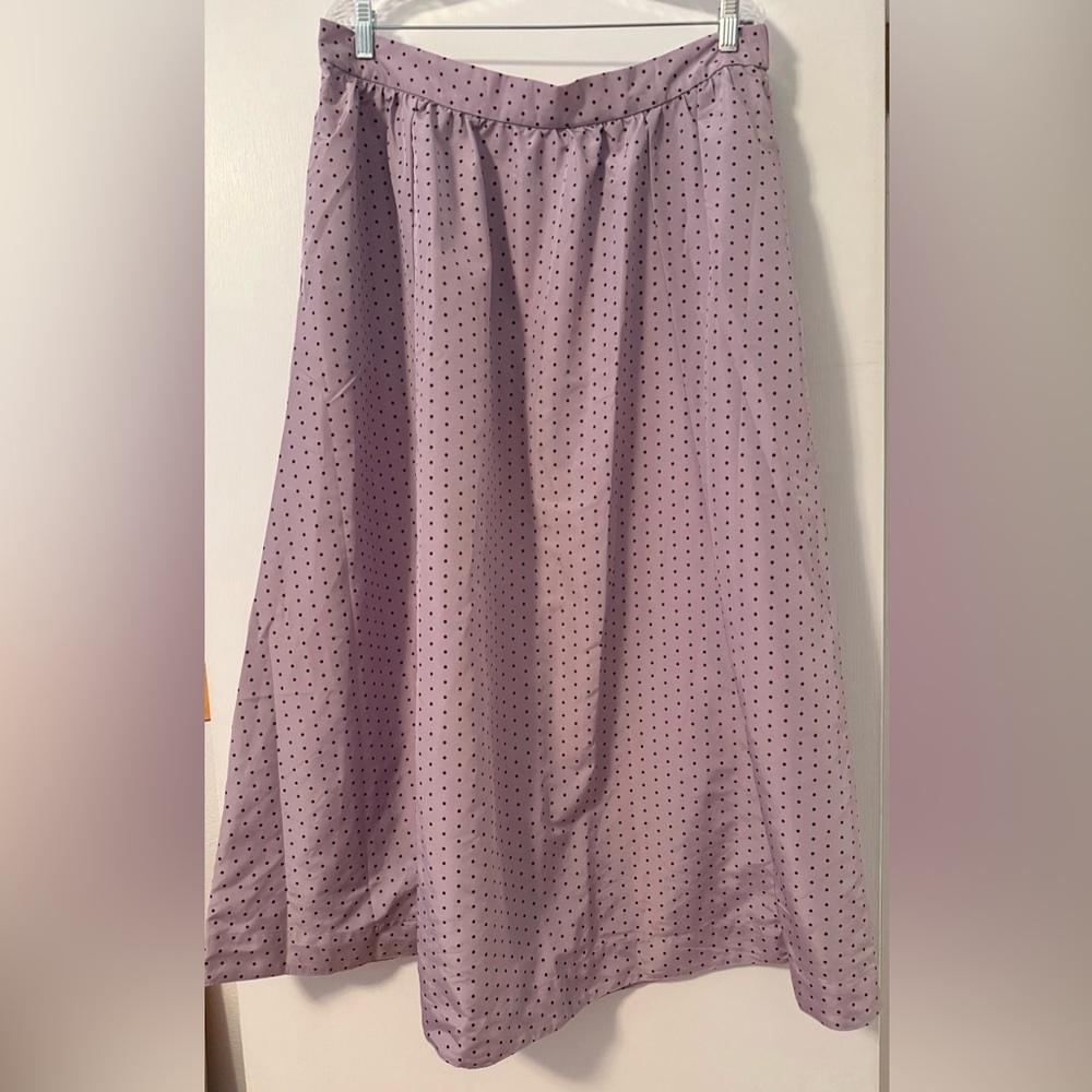 Old Navy Occasion Polka Dot Midi Skirt in Lavender Pink XXL NWT Formal Full Cute